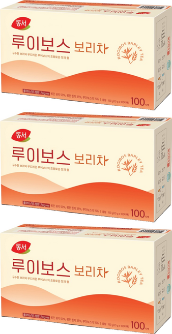 동서 루이보스 보리차, 1.5g, 100개입, 3개