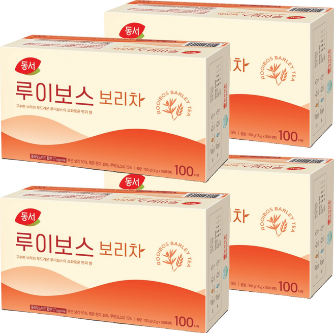 동서 루이보스 보리차, 1.5g, 100개입, 4개