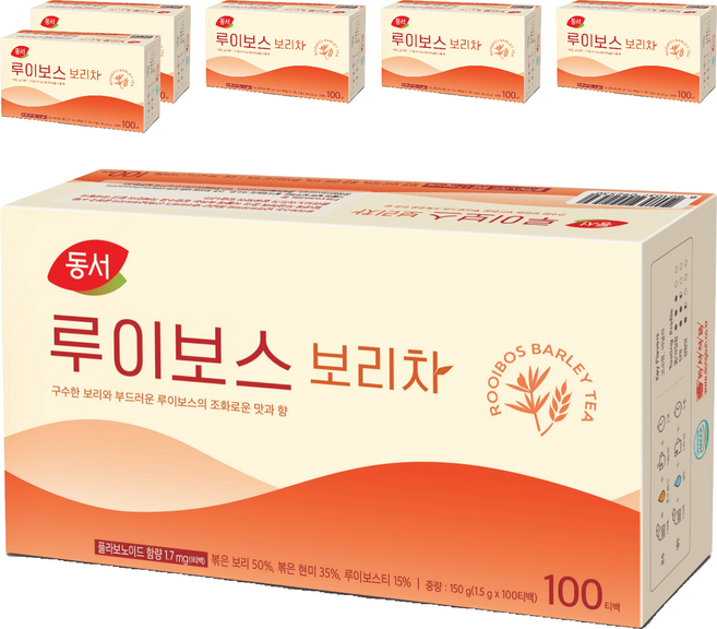 동서 루이보스 보리차, 1.5g, 100개입, 6개