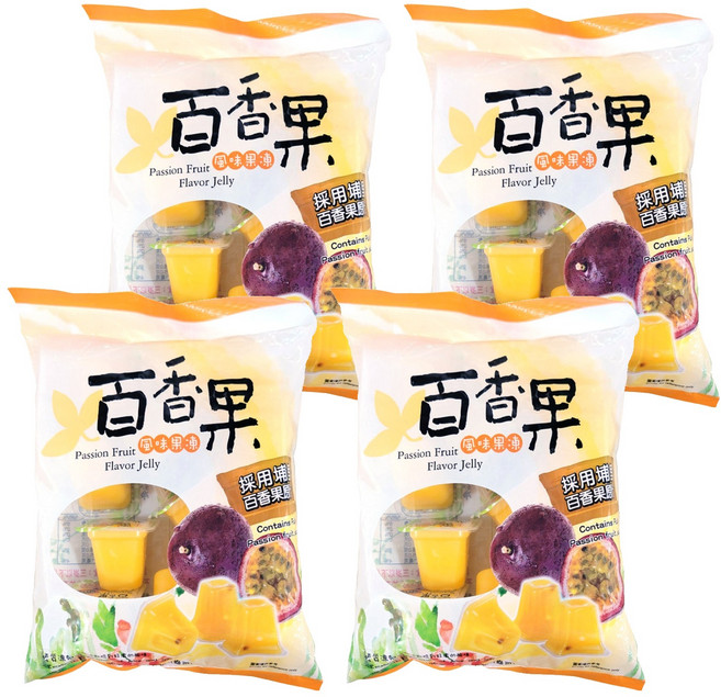 晶晶 百香果風味果凍, 480g, 4袋