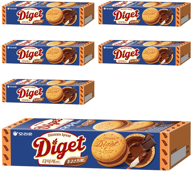 오리온 다이제샌드 초코스프레드, 98g, 6개