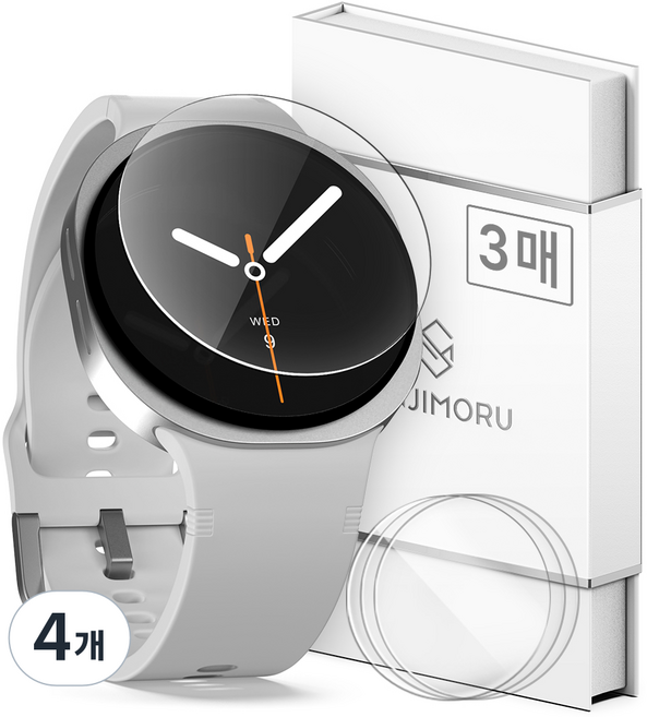 신지모루 풀커버 전면 강화유리 액정보호필름 3p 세트, 4개