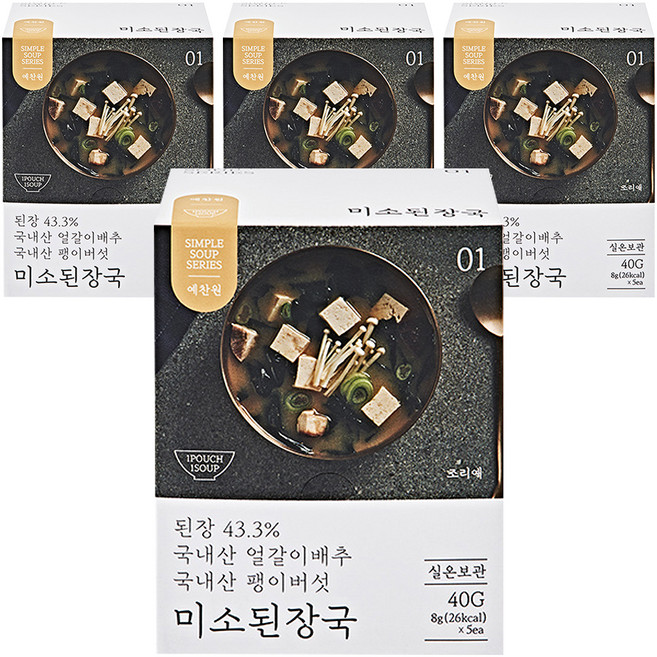 예찬원 미소된장국, 40g, 4개