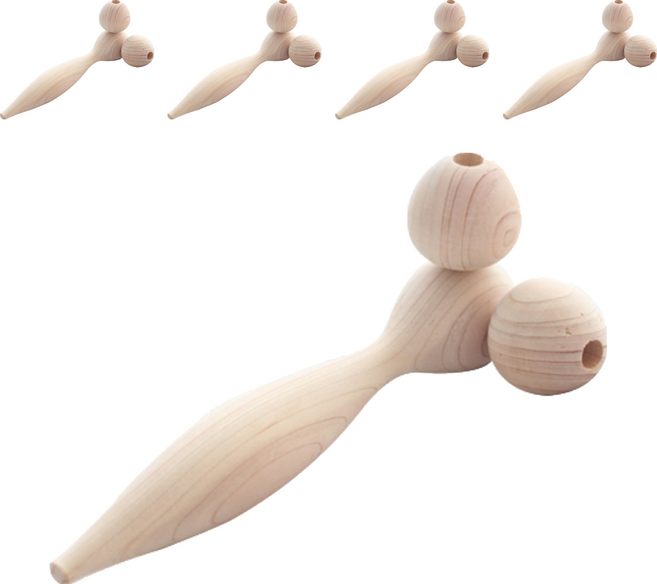 JAYJUN 扁柏木臉部滾輪, 5個, 混合色