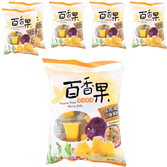 晶晶 百香果風味果凍, 480g, 6袋
