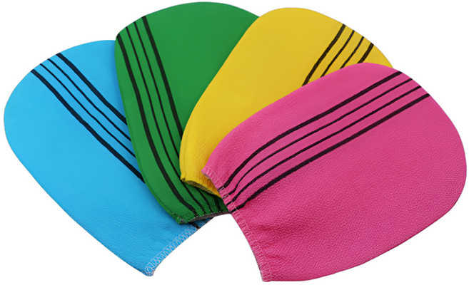 알록달록 폭신하고 때 줄줄 밀리는 이태리 스폰지 때수건 4종 세트, 혼합색상, 1세트