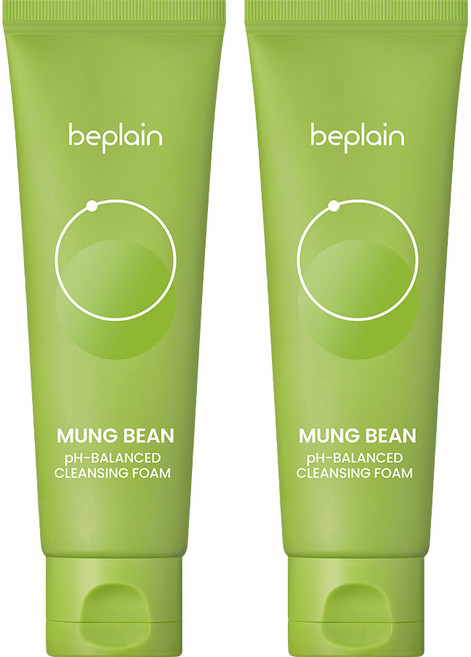 비플레인 녹두 약산성 클렌징폼, 80ml, 2개