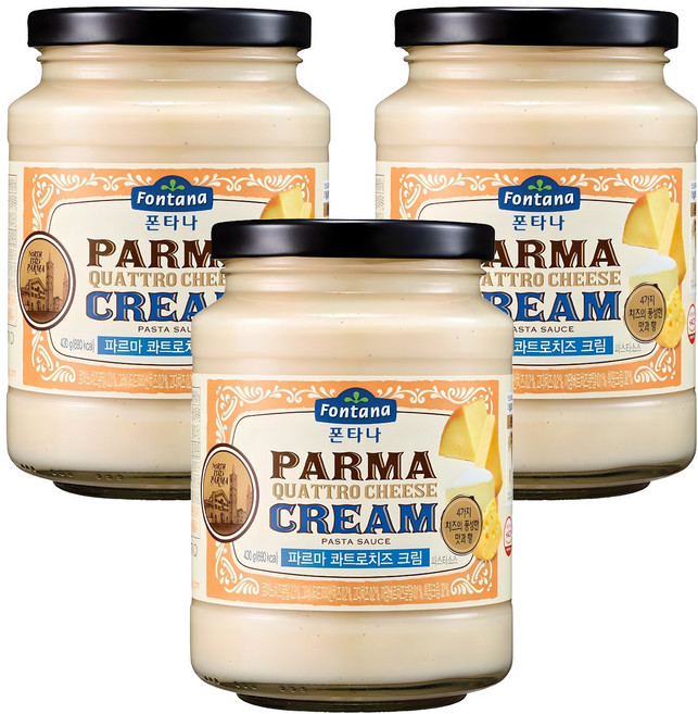 폰타나 파르마 콰트로치즈 크림 파스타소스, 430g, 3개