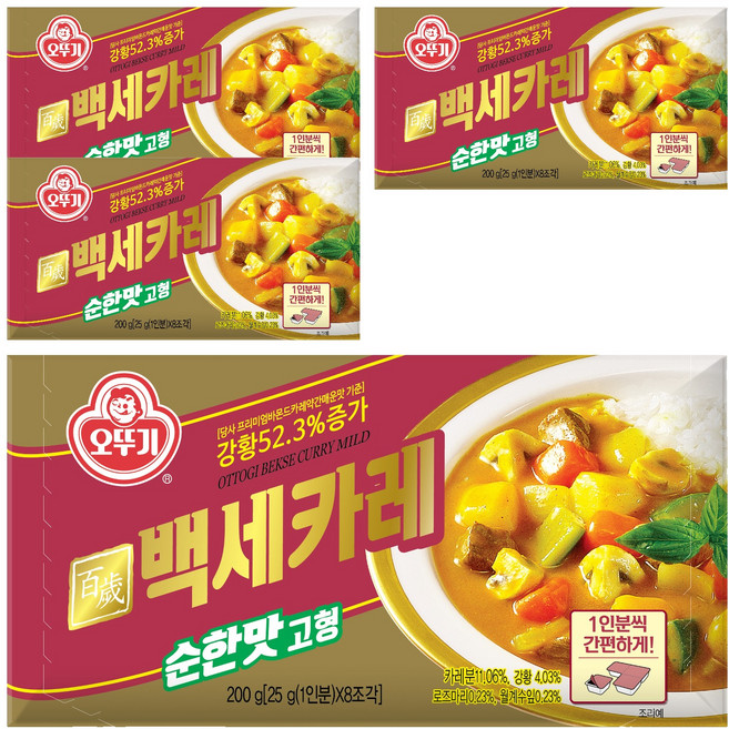 OTOKI 不倒翁 百歲咖哩塊 原味, 200g, 4個