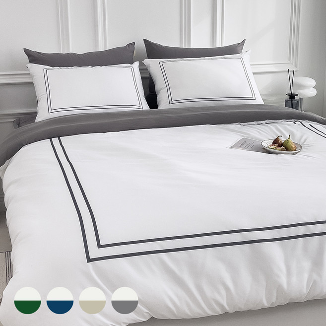 루시드슬립 국내산 갤러리 호텔식 옥수수솜 무봉제 차렵이불 세트