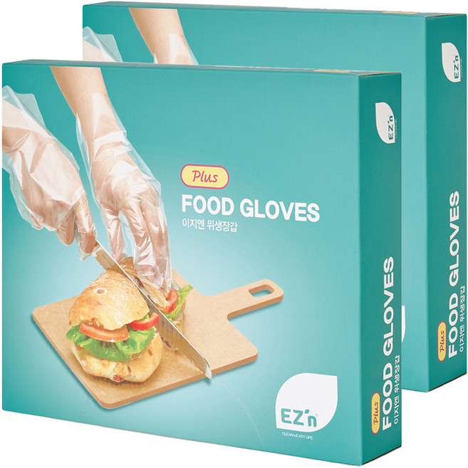 EZn이지엔 위생장갑 플러스, 200개입, 2개