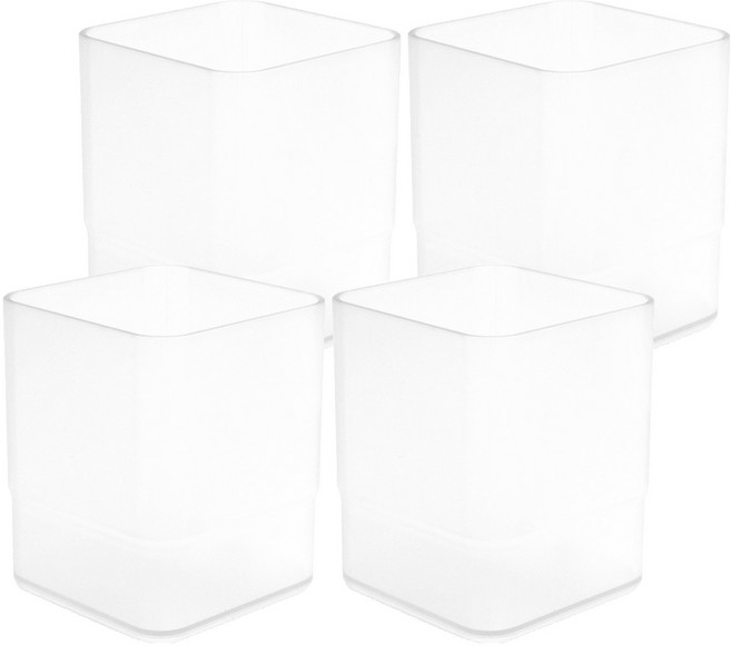 플라팜 컴팩트 다용도 픽스 정리함 1호, 화이트, 4개