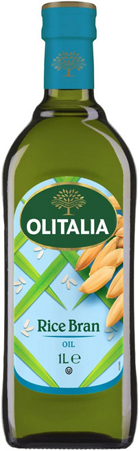 OLITALIA 奧利塔 玄米油 含天然γ-穀維素 富含膳食纖維植物固醇 油質穩定耐高溫 低油煙, 1L, 1瓶