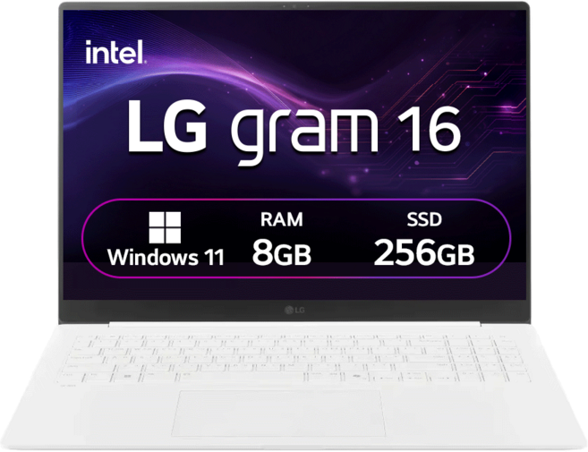 LG전자 2024 그램 16 코어Ultra5, 스노우화이트, 256GB, 8GB, WIN11 Home, 16Z90SU-GRF6K