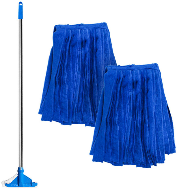 월드크린 고급 홀드 스텐 마포대 + 극세사 마포걸레 330g 2p 세트, 1세트, 혼합색상