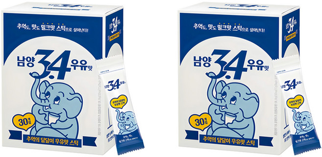 남양34 우유맛 스틱 분말, 17.2g, 30개입, 2개