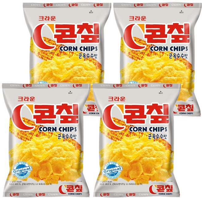 콘칲 크라운 C콘칲 군옥수수맛, 70g, 4개