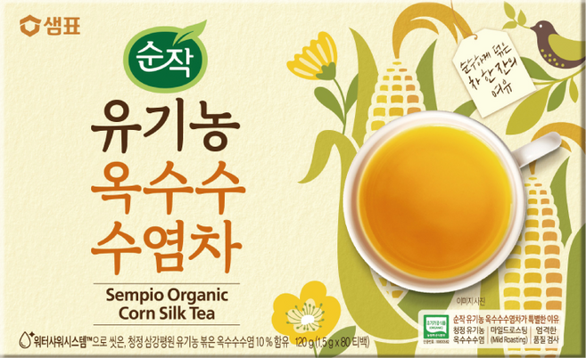 순작 유기농 옥수수수염차, 1.5g, 80개입, 1개
