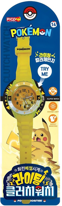 포켓몬스터 라이팅 클러치워치 역할놀이소품, 랜덤발송, 1개