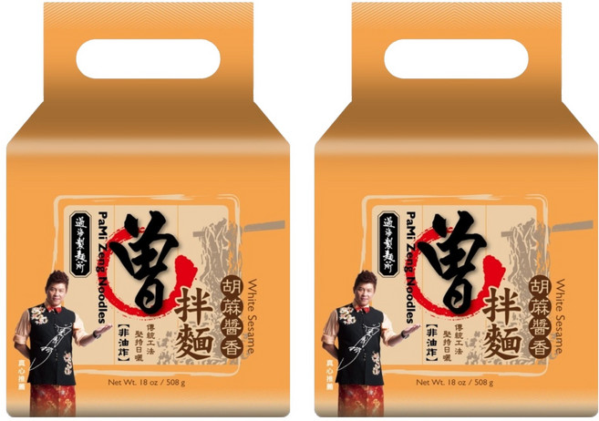 PaMi 曾拌麵 胡蔴醬香 127g, 8包