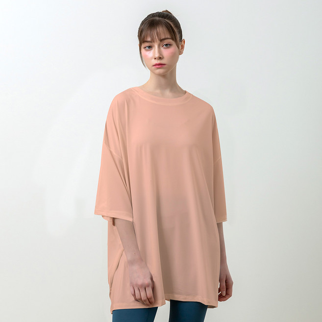 벤디스 여성용 라이나 오버핏 롱 반팔 래쉬가드 상의 CT009