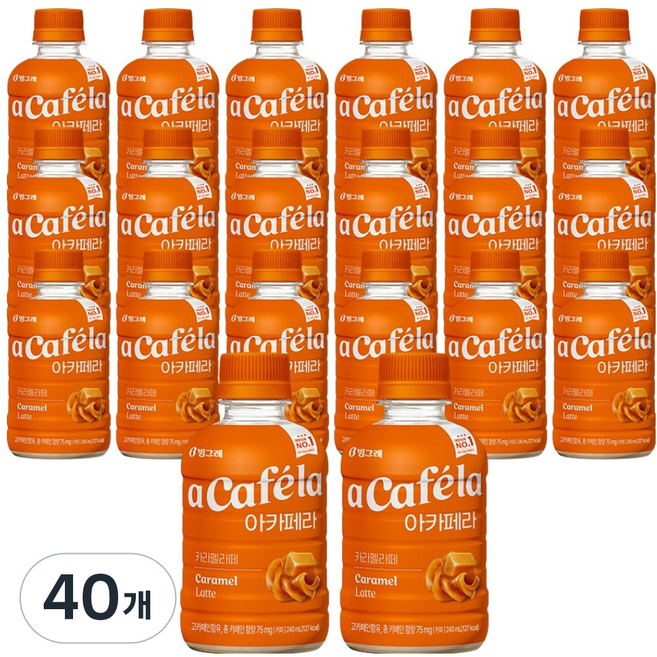 아카페라 카라멜라떼, 40개, 240ml