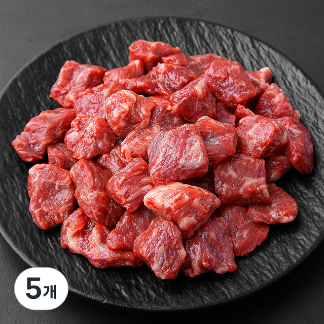 설로인 한우 1등급 국거리용 (냉장), 300g, 5개