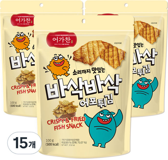 어가찬 소리까지 맛있는 바삭바삭 어포튀김, 15개