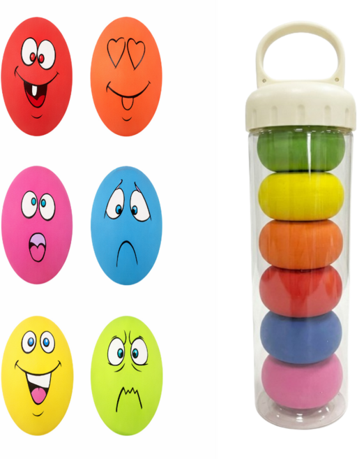 난펫 강아지 라텍스볼 장난감 6종 세트, 혼합색상, 1세트