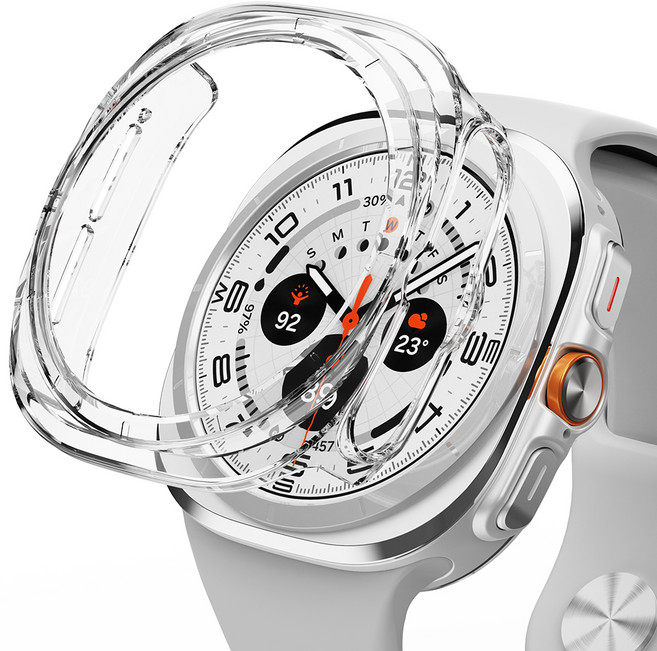 신지모루 풀커버 일체형 하드커버 스마트워치 케이스, 크리스탈 클리어, 1개