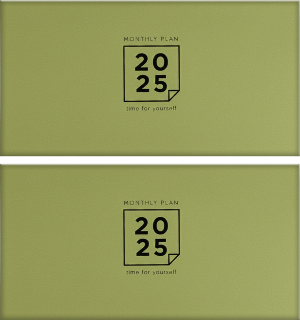conifer 綠的事務 2025年輕巧月計畫本 附吊嘎涼爽超輕提帶 顏色隨機, 青欉綠 + 提袋顏色隨機, 2本