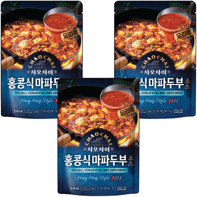 차오차이 홍콩식 마파두부 소스, 150g, 3개