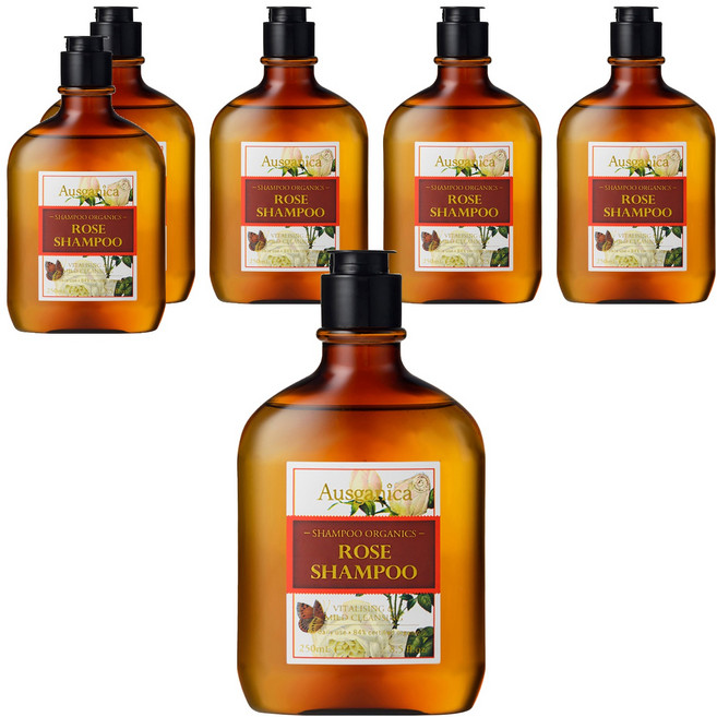 Ausganica 頂級有機成份保加利亞奧圖 玫瑰精油 洗髮精, 250ml, 6瓶