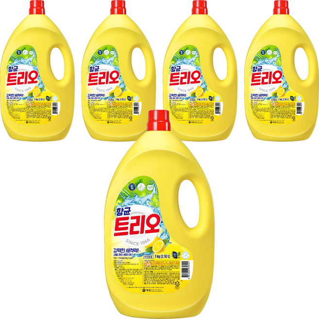 트리오 주방세제, 3kg, 5개