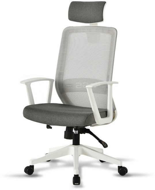 체어클럽 T50 라이트 사무용의자, 화이트(바디) + 그레이