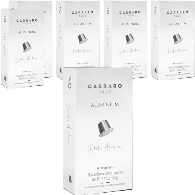 CARRARO 阿拉比卡 DOLCI ARABICA 咖啡膠囊 適用Nespresso Original 膠囊咖啡機, 5.5g, 10個, 6盒