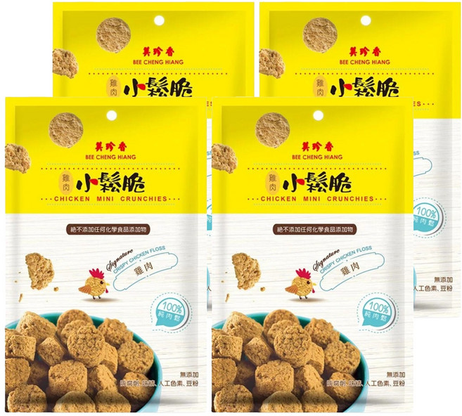 Bee Cheng Hiang 美珍香 雞肉小鬆脆, 60g, 4個