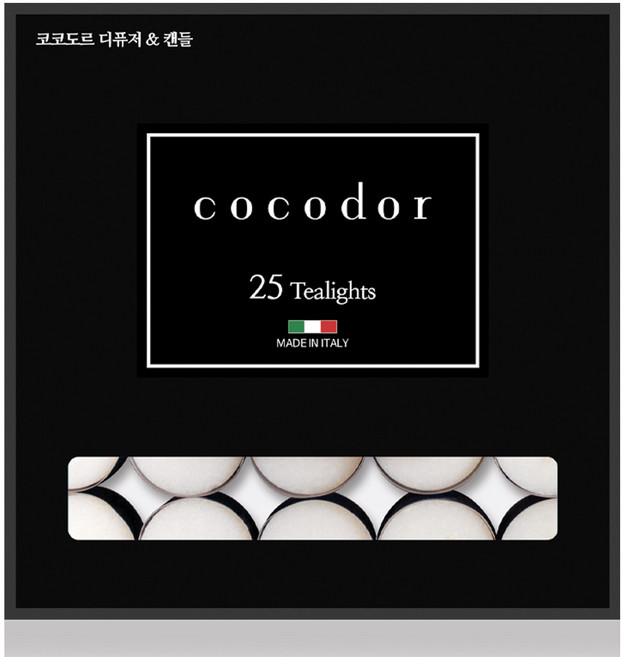코코도르 티라이트 캔들, 코튼플라워, 10g, 25개