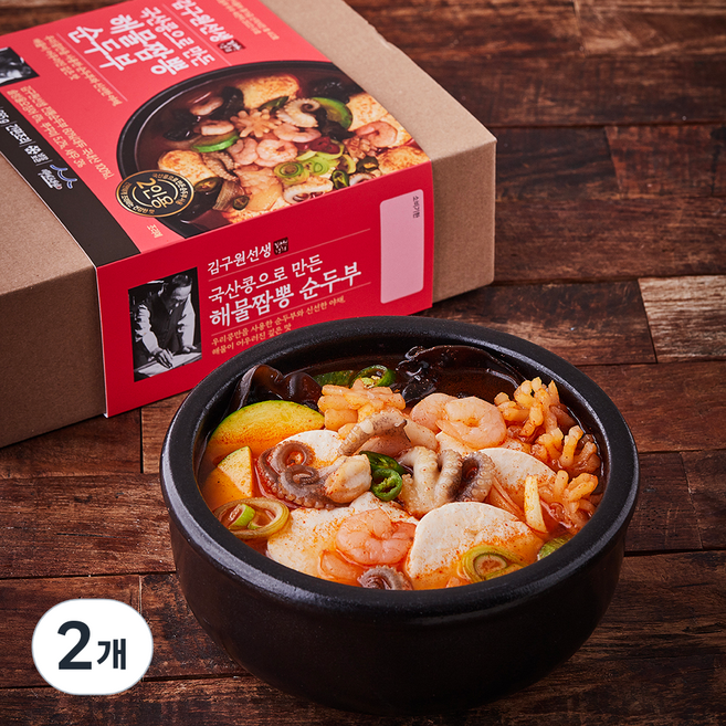 김구원선생 해물짬뽕 순두부, 665g, 2개
