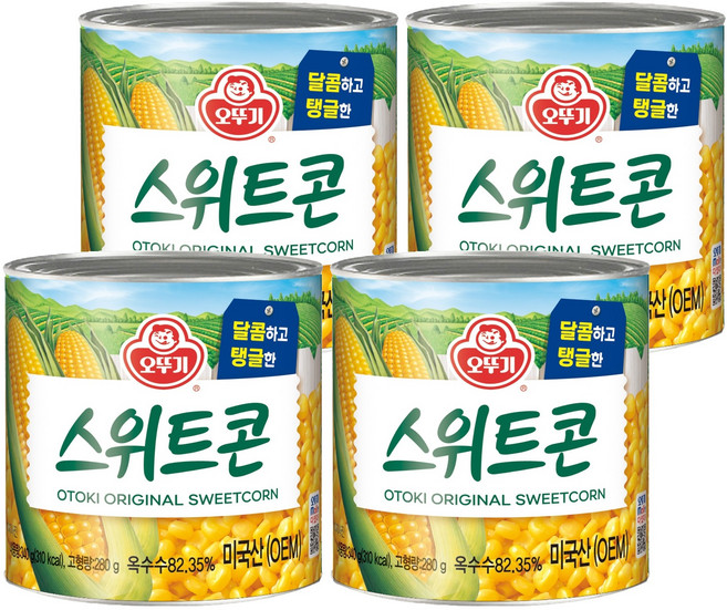 오뚜기 스위트콘 통조림, 340g, 4개