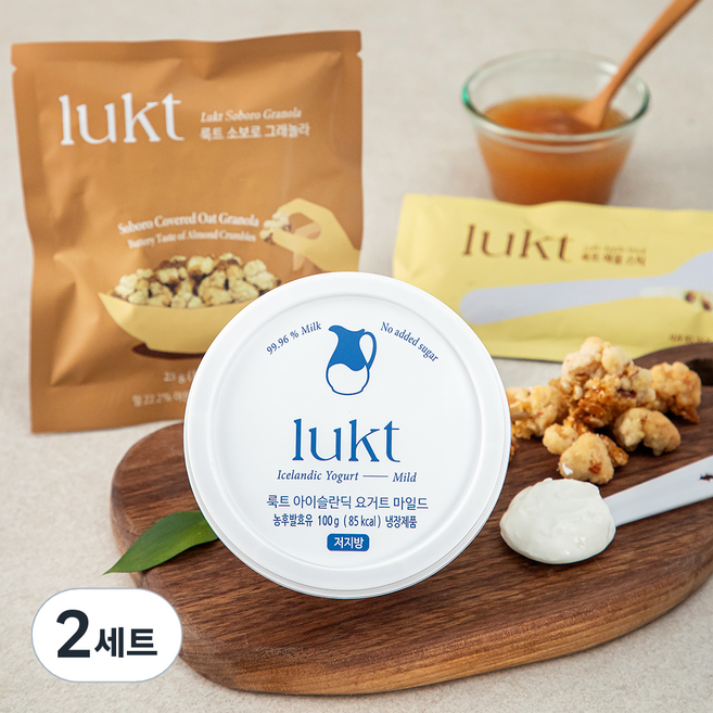 룩트 아이슬란딕 요거트 마일드 100g + 애플스틱 50g + 소보로 클러스터 25g, 175g, 2개
