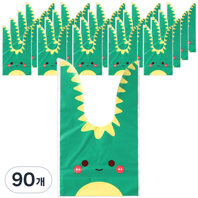 투영디자인 러블리 미니 포장 구디백, 초록공룡, 90개