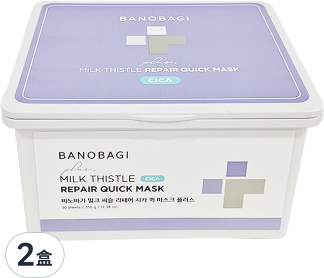 BANOBAGI 佰諾佰琪 台灣公司貨 積雪草舒緩修復早安面膜 350g, 30片, 2盒