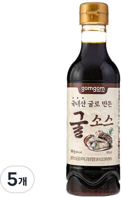 gomgom 韓國產牡蠣製成的蠔油, 560g, 5個