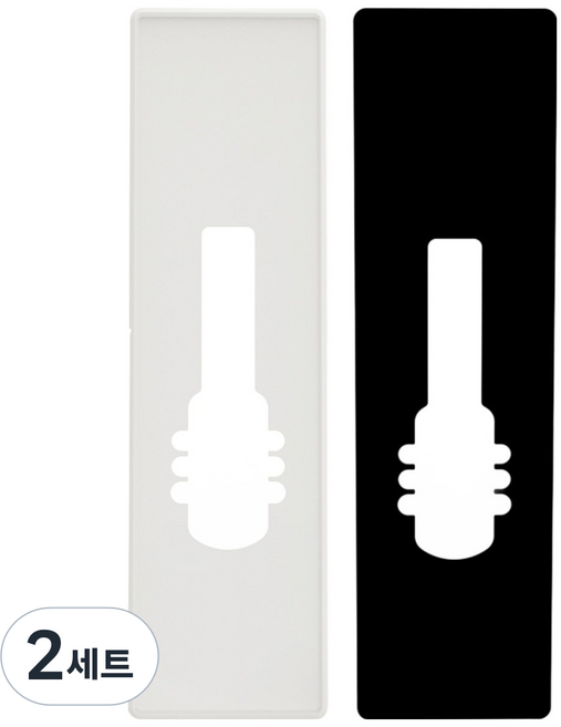 밀레시스텍 도어락 보강판 세트 블랙 + 화이트, 2세트, M1 보강판