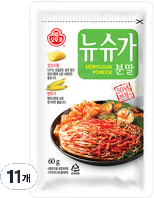 오뚜기 뉴슈가분말, 60g, 11개