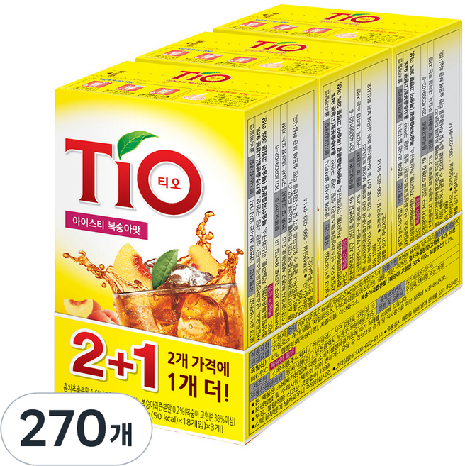 동서티오 아이스티 복숭아맛, 13g, 18개입, 5개