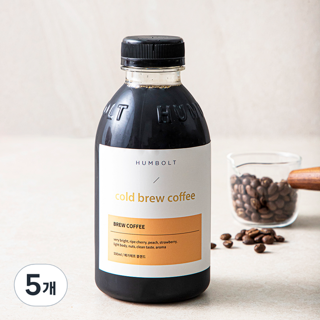 훔볼트 예가체프 블렌드 콜드브루 커피, 500ml, 5개