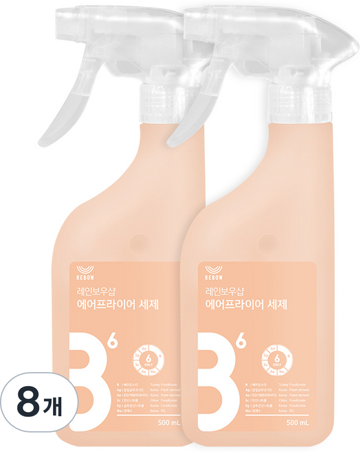 레인보우샵 에어프라이어 세제, 500ml, 8개