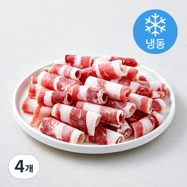 캐나다산 우삼겹 바로구이 (냉동), 4개, 500g